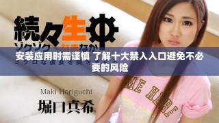安裝應(yīng)用時(shí)需謹(jǐn)慎 了解十大禁入入口避免不必要的風(fēng)險(xiǎn)