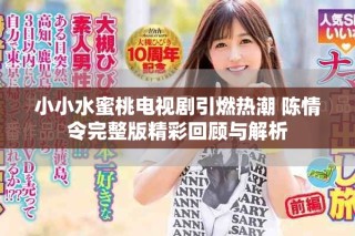小小水蜜桃電視劇引燃熱潮 陳情令完整版精彩回顧與解析