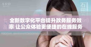 全新數(shù)字化平臺提升政務(wù)服務(wù)效率 讓公眾體驗更便捷的在線服務(wù)