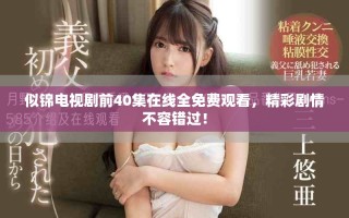 似錦電視劇前40集在線全免費(fèi)觀看，精彩劇情不容錯(cuò)過！