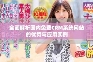全面解析國(guó)內(nèi)免費(fèi)CRM系統(tǒng)網(wǎng)站的優(yōu)勢(shì)與應(yīng)用實(shí)例