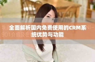 全面解析國內(nèi)免費(fèi)使用的CRM系統(tǒng)優(yōu)勢與功能