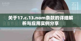 關于17.c.13.nom條款的詳細解析與應用實例分享