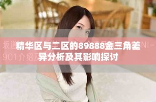 精華區(qū)與二區(qū)的89888金三角差異分析及其影響探討