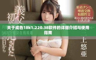 關(guān)于成色18k1.220.38軟件的詳細介紹與使用指南