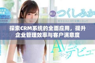 探索CRM系統(tǒng)的全面應用，提升企業(yè)管理效率與客戶滿意度
