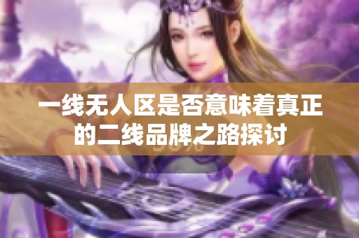 一線無人區(qū)是否意味著真正的二線品牌之路探討