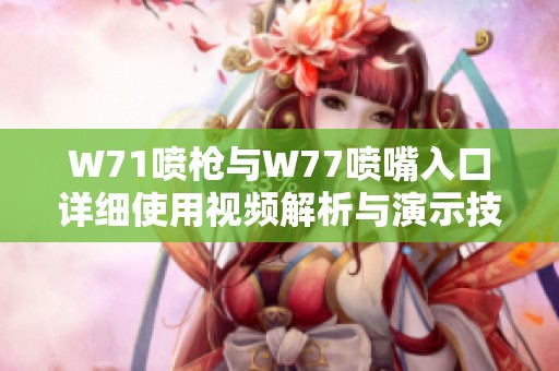 W71噴槍與W77噴嘴入口詳細(xì)使用視頻解析與演示技巧分享