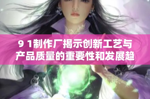 9 1制作廠揭示創(chuàng)新工藝與產(chǎn)品質(zhì)量的重要性和發(fā)展趨勢