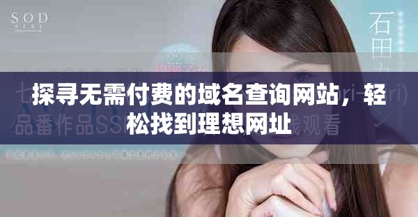 探尋無需付費的域名查詢網(wǎng)站，輕松找到理想網(wǎng)址