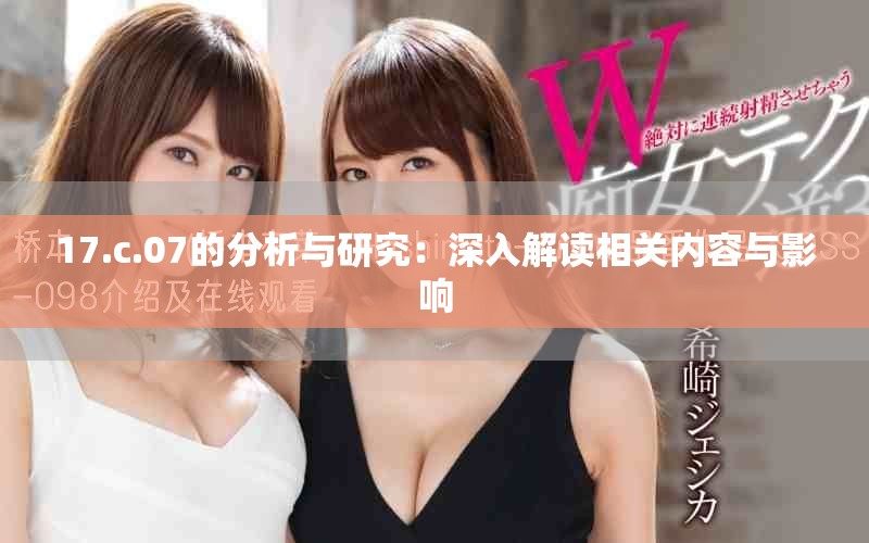 17.c.07的分析與研究：深入解讀相關(guān)內(nèi)容與影響