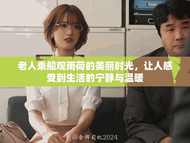 老人乘船觀雨荷的美麗時(shí)光，讓人感受到生活的寧?kù)o與溫暖