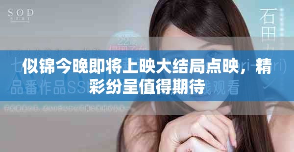 似錦今晚即將上映大結(jié)局點(diǎn)映，精彩紛呈值得期待