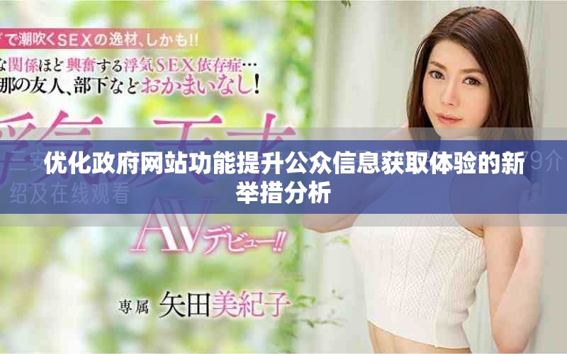 優(yōu)化政府網(wǎng)站功能提升公眾信息獲取體驗(yàn)的新舉措分析
