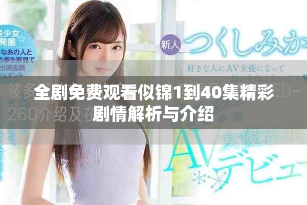 全劇免費(fèi)觀看似錦1到40集精彩劇情解析與介紹